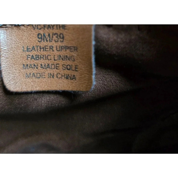 Vince Camuto Faythe Boots Brown Leather Heeled Layered Bootie Womens Size 9 M - Picture 10 of 10